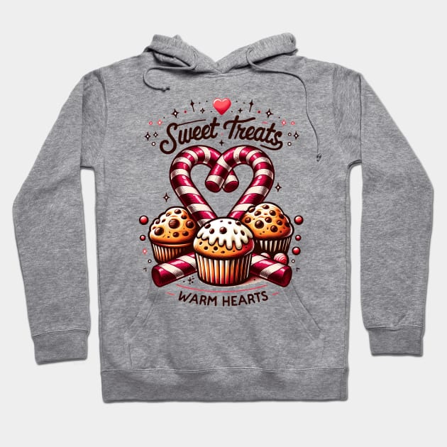 Sweet Treats Vintage Christmas Muffins Baking Hoodie by TheCloakedOak